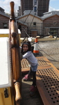 Olly and Millie on the SS Great Britain